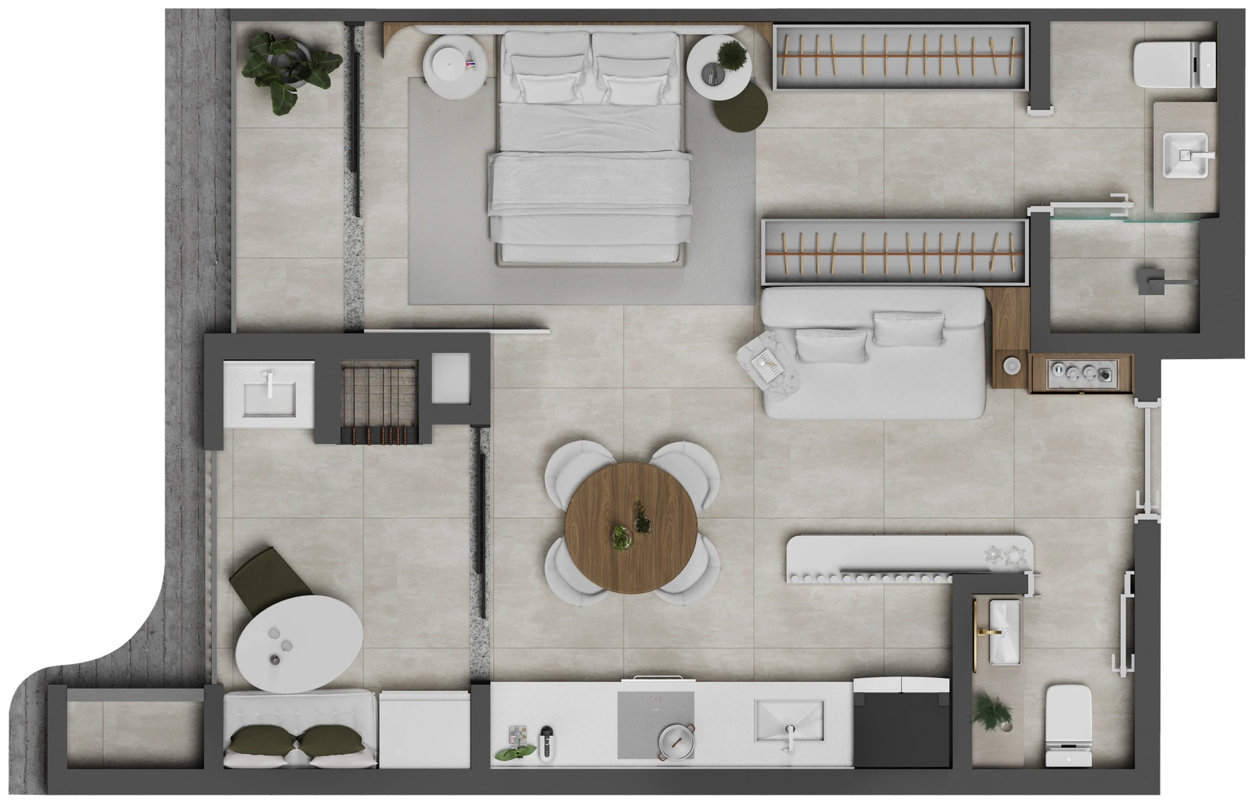 42,30 m² · Planta humanizada
