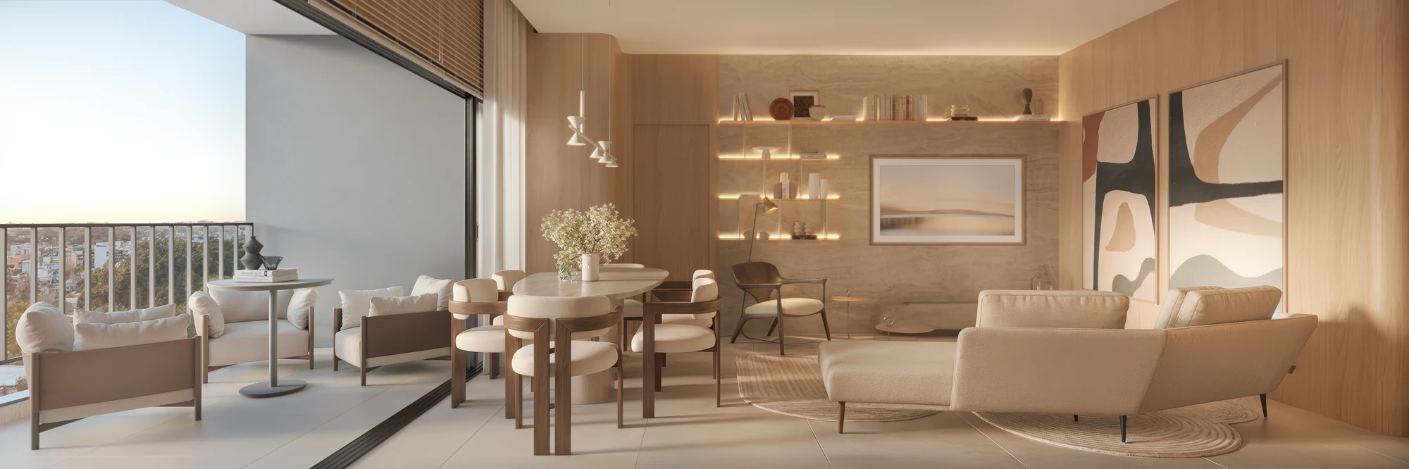 82,41 m² · Living integrado