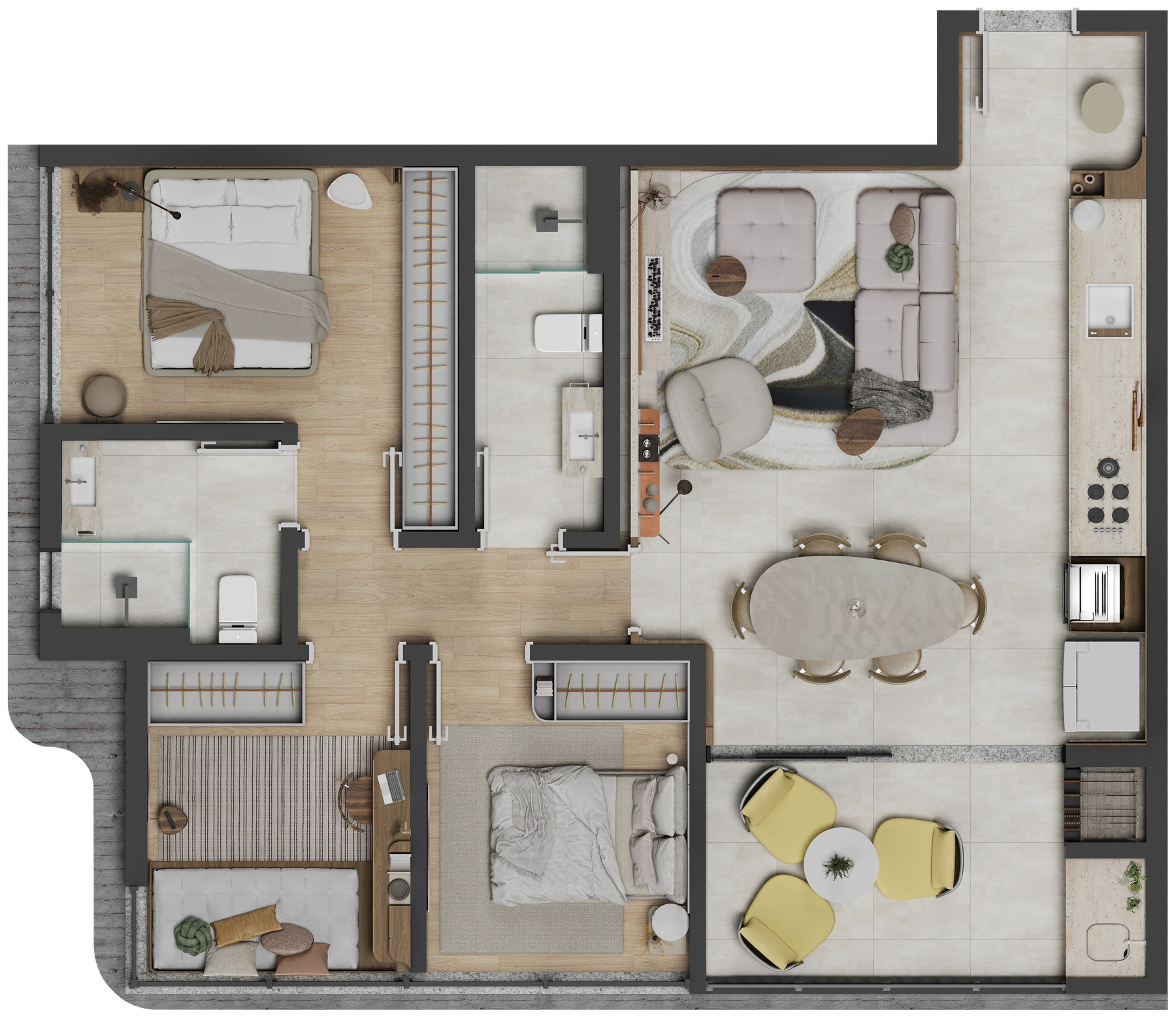 82,41 m² · Planta humanizada