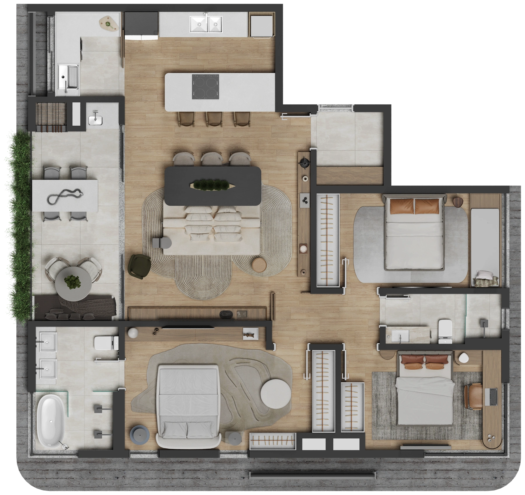 118,32 m² · Planta humanizada