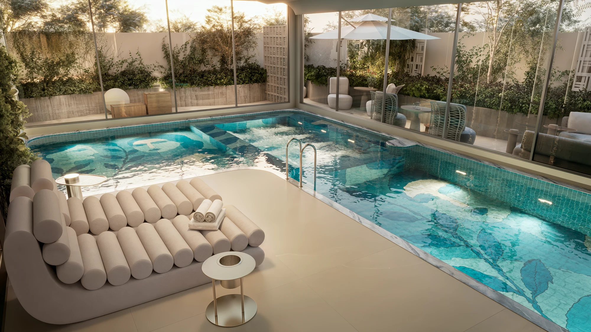 Piscina · outro olhar · perspectiva ilustrativa
